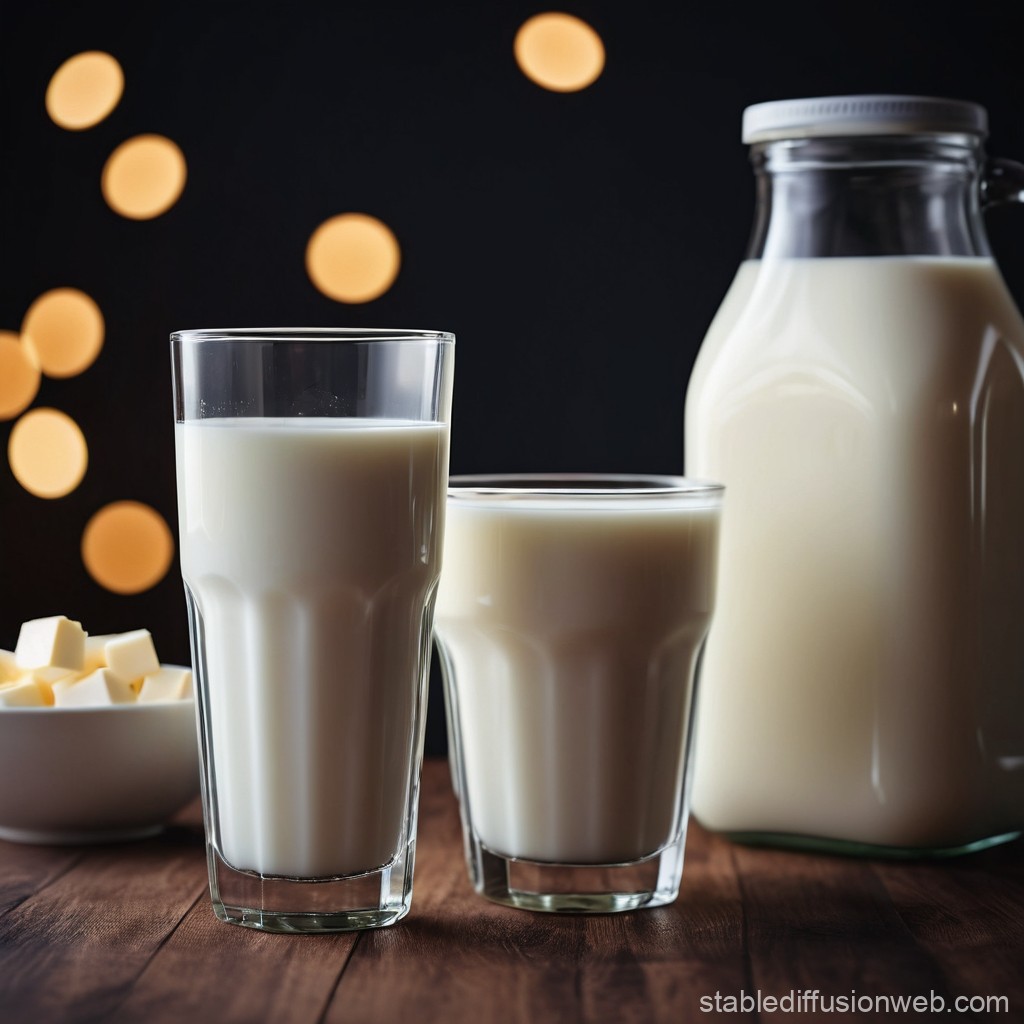 Various plant-based milk alternatives including oat milk, almond milk, and soy milk in glass bottles for dairy-free coffee